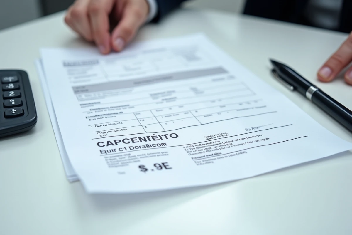 Gros plan sur une carte grise française posée sur un bureau avec stylo et calculatrice pour calculer la réduction de 50%